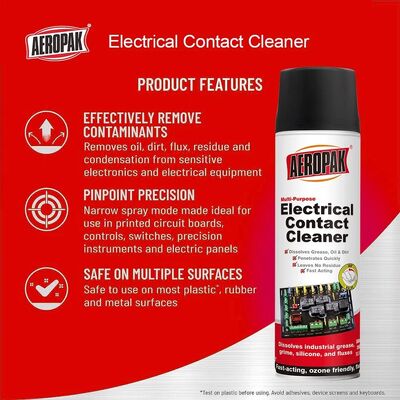 Aeropak 500ml Aerosol Fluid & Chemicals High-Efficiency Electronic Contact Cleaner Precision Electronics Lubricant Product Spray