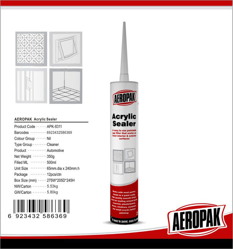 Non Corrosion High Modulus Acetic Silicone Sealant 300ml for Metal Concrete Marble
