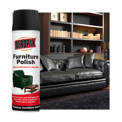Aeropak 500ml สะอาดต่อสิ่งแวดล้อม Aerosol Spray เฟอร์นิเจอร์ Polish Wax สารสกัดสูงสําหรับไม้