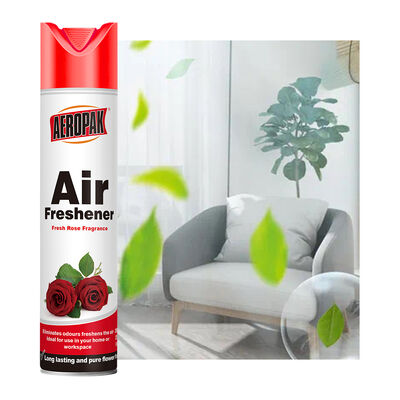 Aeropak 330ml สะอาดต่อสิ่งแวดล้อม Aerosol Rose Scent Air Freshener Spray สําหรับใช้ในบ้านและรถยนต์