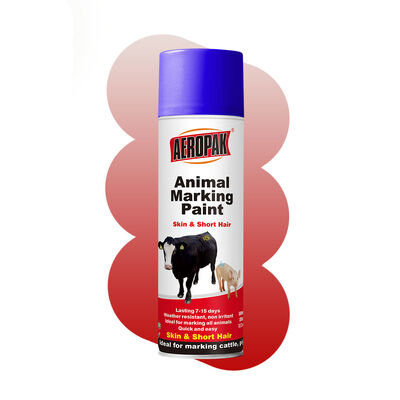 สีเครื่องหมายสัตว์ Aeropak ยาวนาน กันสภาพอากาศสําหรับวัว แกะ ม้า แห้งเร็ว ทนต่อการเสื่อมสลายสําหรับการจัดการสัตว์